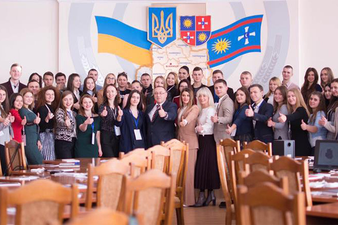 Відкриття звітно-виборчої конференції лідерів студентського самоврядування навчальних закладів Вінниччини